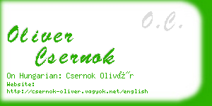 oliver csernok business card
